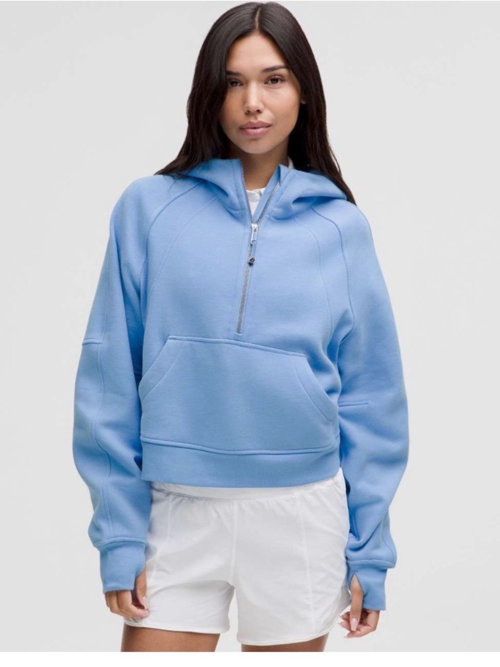 Lululemon Scuba Oversized Half-Zip Hoodie size M/L In Aero Blue